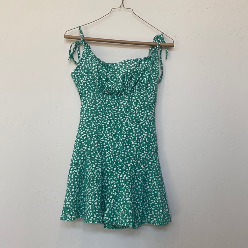 NWOT Green Floral Romper